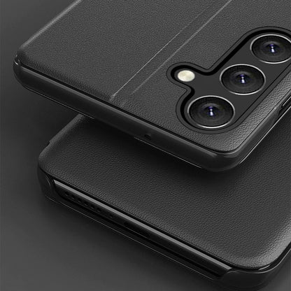 Eco Leather View Case for Samsung Galaxy S25 with Flip Stand - Black_6