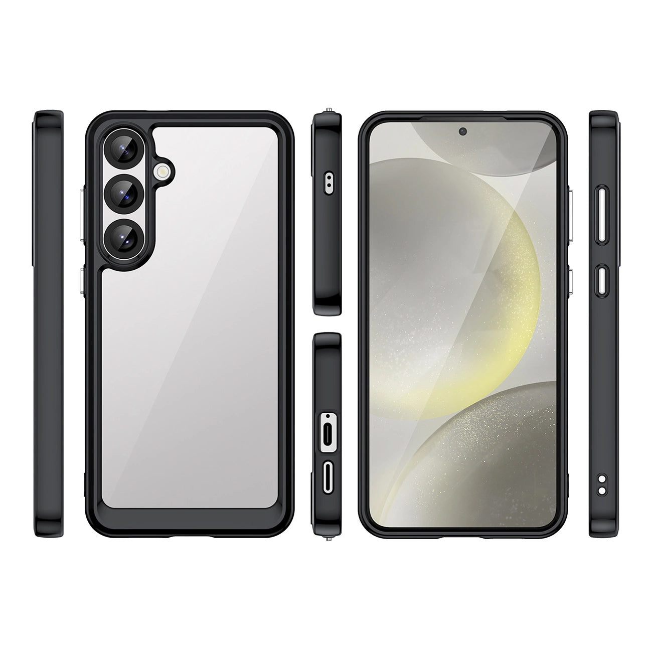 Outer Space Case with Gel Frame for Samsung Galaxy S25+ - Black_1