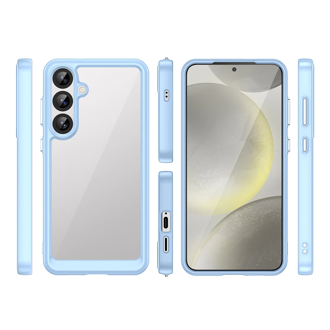 Outer Space Case with Gel Frame for Samsung Galaxy S25+ - Blue_1