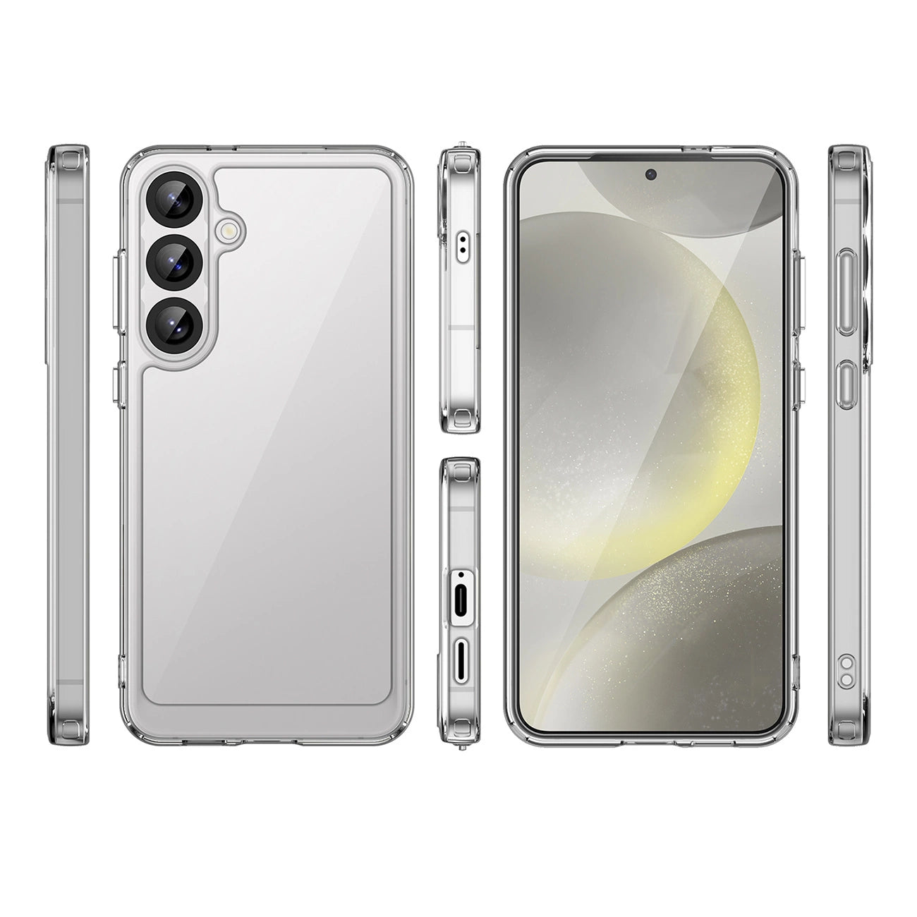 Outer Space Case with Gel Frame for Samsung Galaxy S25+ - Transparent_1