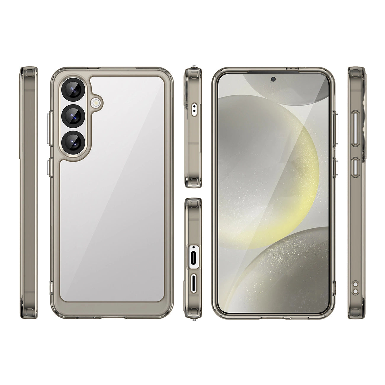 Outer Space Case with Gel Frame for Samsung Galaxy S25+ - Clear Black_1
