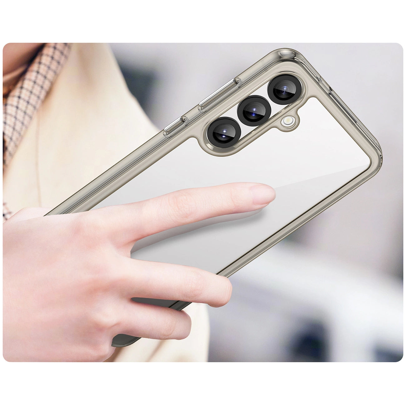 Outer Space Case with Gel Frame for Samsung Galaxy S25+ - Clear Black_4