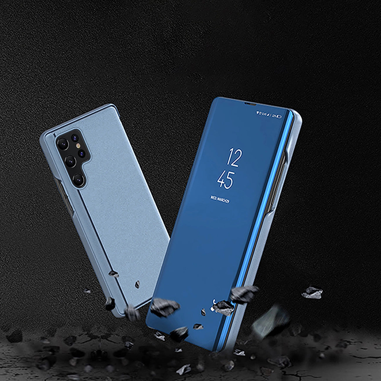 Clear View Case for Samsung Galaxy S25 Ultra Flip Cover - Blue_6