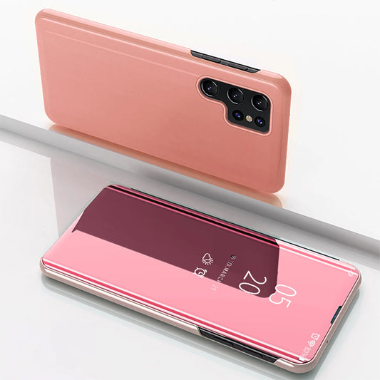 Clear View Case for Samsung Galaxy S25 Ultra Flip Cover - Pink_0