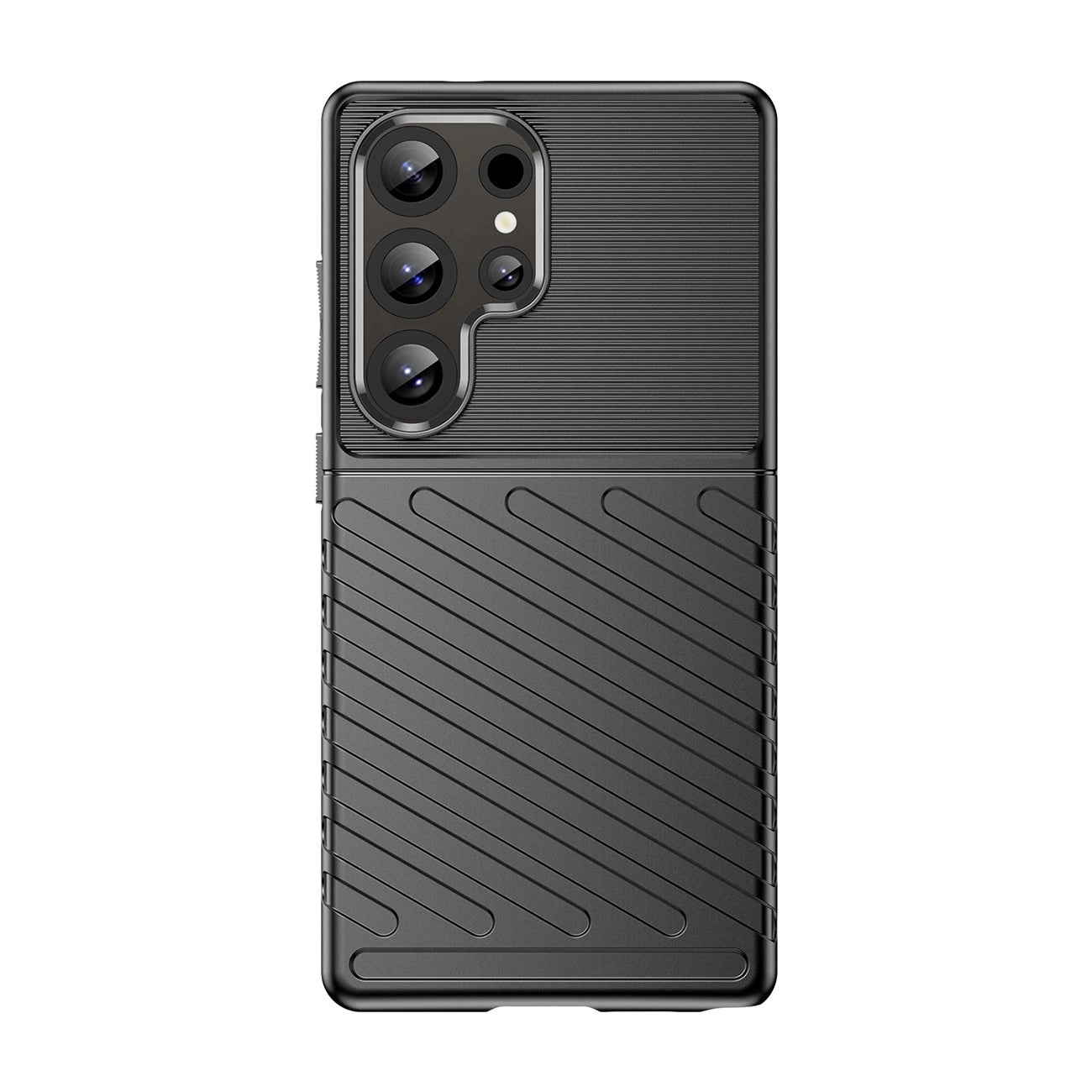 Thunder Case Samsung Galaxy S25 Ultra Silicone Armored Case - Black_1