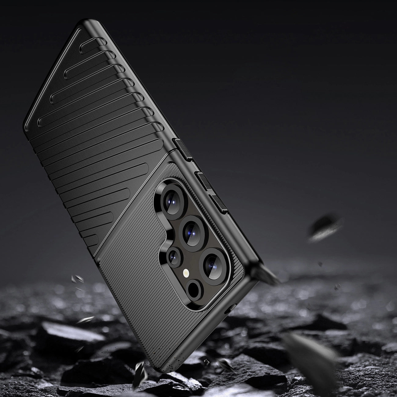 Thunder Case Samsung Galaxy S25 Ultra Silicone Armored Case - Black_3