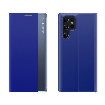 New Sleep Case for Samsung Galaxy S25 Ultra Cover with Flip and Stand - Blue_1