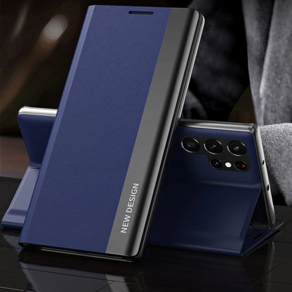 Sleep Case Pro Samsung Galaxy S25 Ultra Case with Flip and Stand - Blue_1