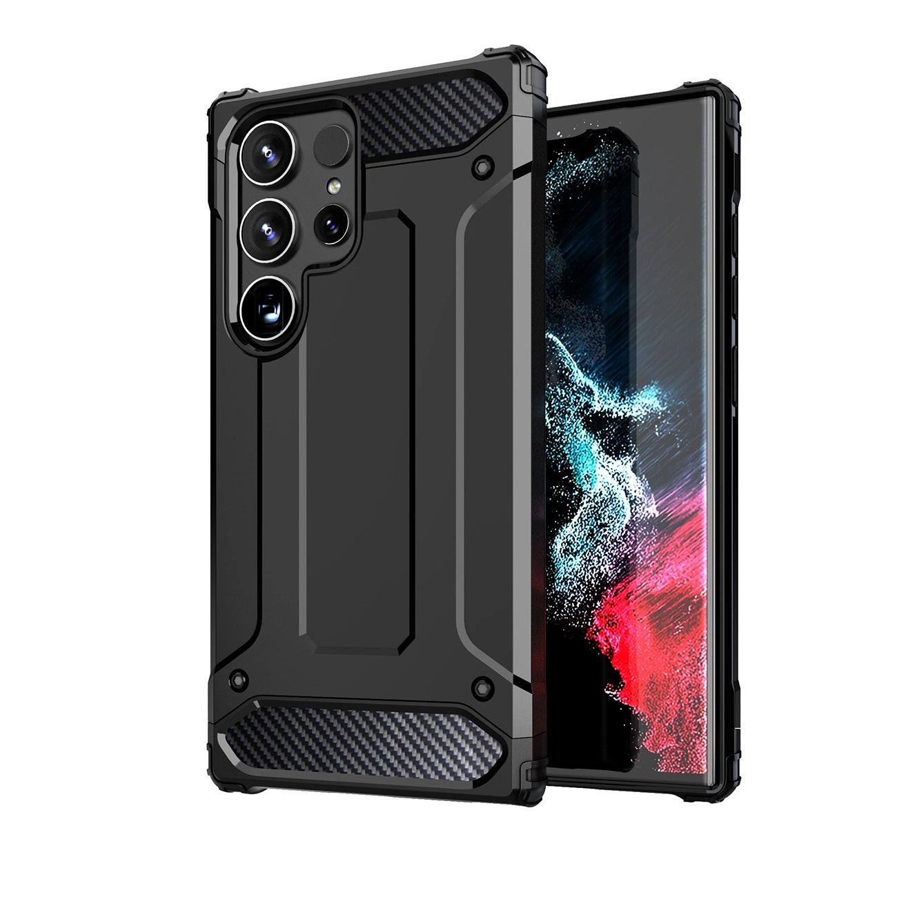 Hybrid Armor Case for Samsung Galaxy S25 Ultra Armored Hybrid Case - Black_1