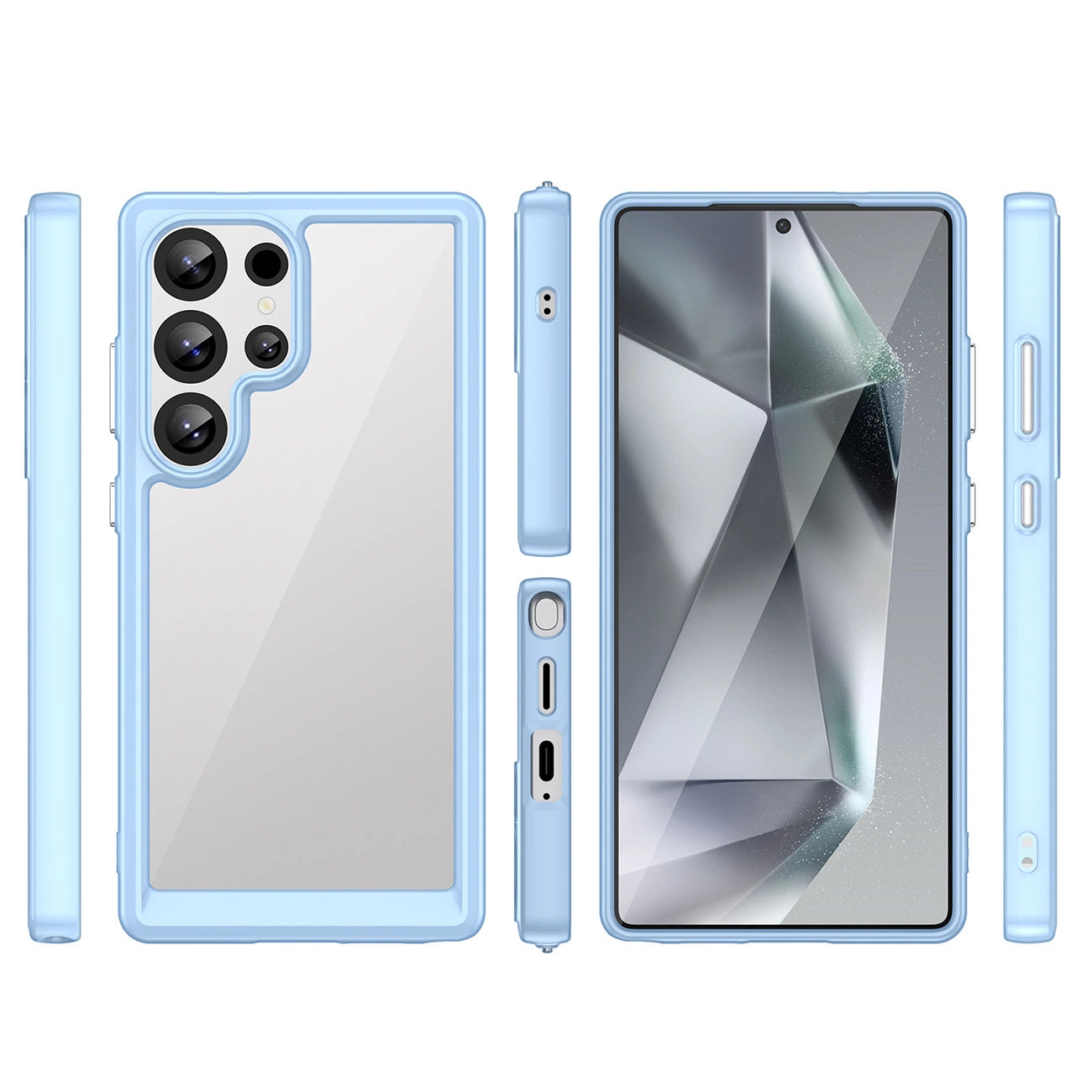 Outer Space Case with Gel Frame for Samsung Galaxy S25 Ultra - Blue_1