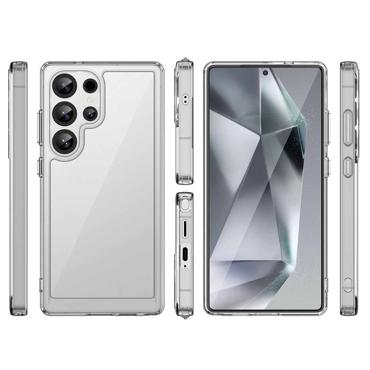 Outer Space Case Silicone Case with Gel Frame for Samsung Galaxy S25 Ultra - Transparent_1