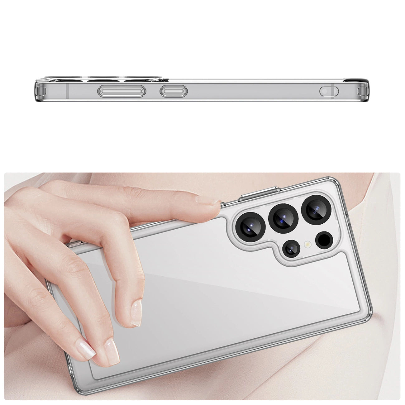 Outer Space Case Silicone Case with Gel Frame for Samsung Galaxy S25 Ultra - Transparent_3