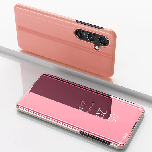 Clear View Case for Samsung Galaxy S24 FE Cover with Flip - Pink_0