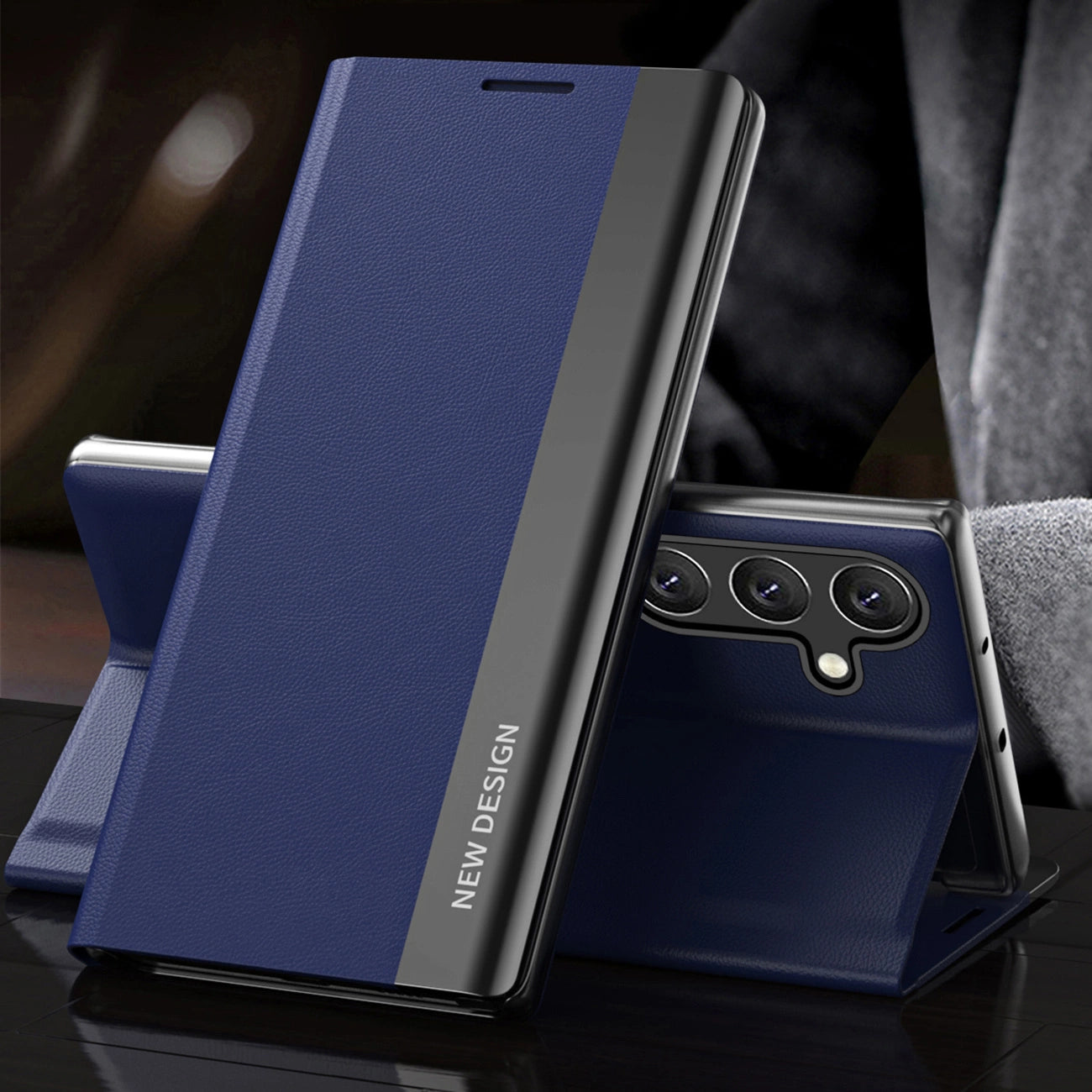 Sleep Case Pro Samsung Galaxy S24 FE Case with Flip and Stand - Blue_1