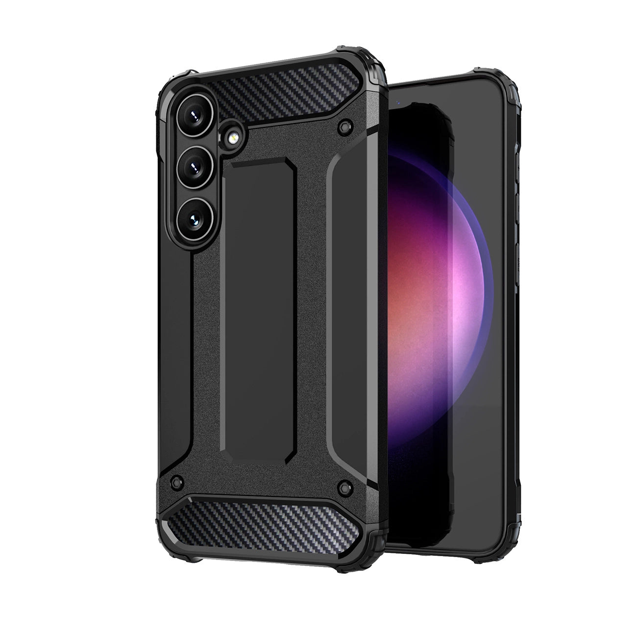 Hybrid Armor Case for Samsung Galaxy S24 FE Armored Hybrid Case - Black_1