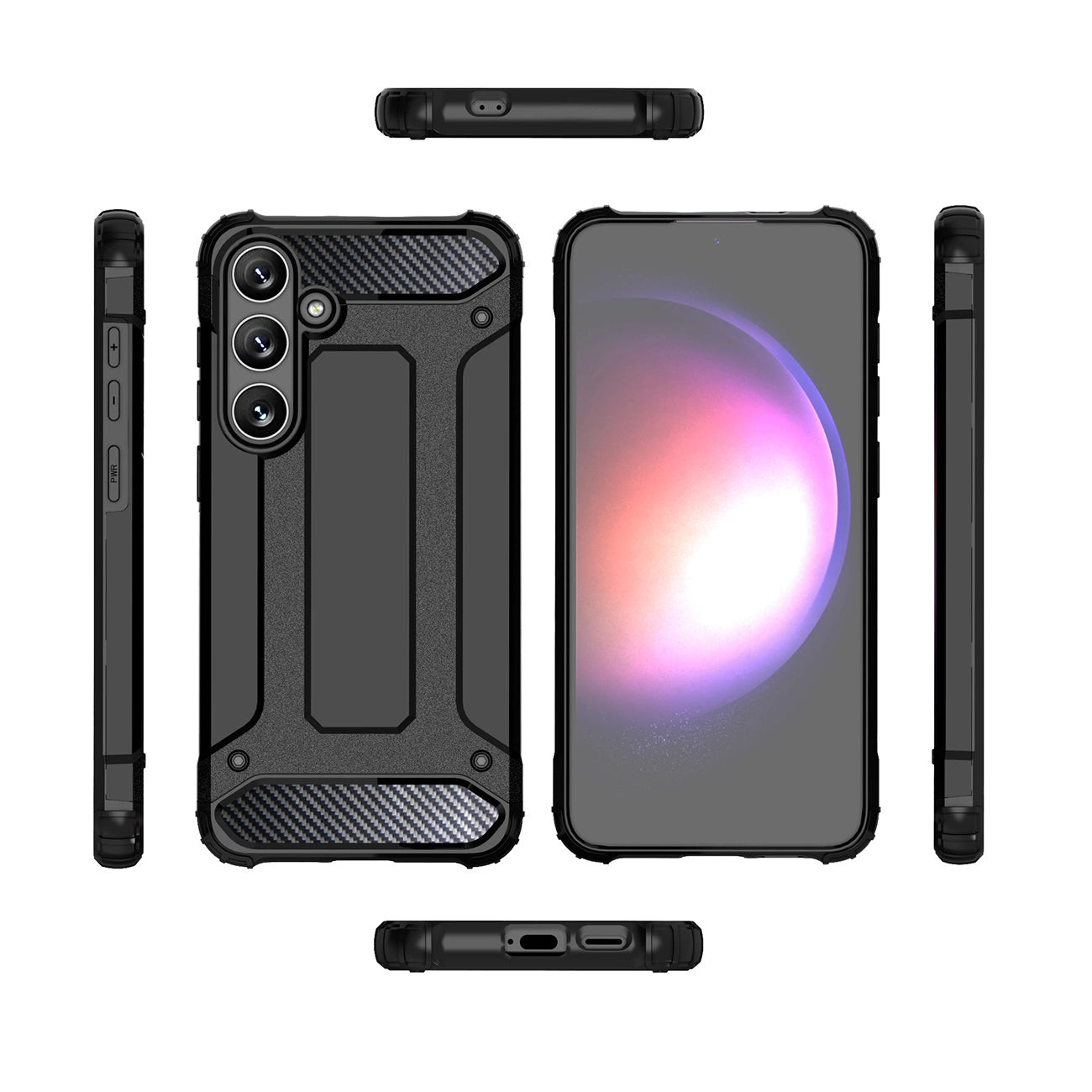 Hybrid Armor Case for Samsung Galaxy S24 FE Armored Hybrid Case - Black_3