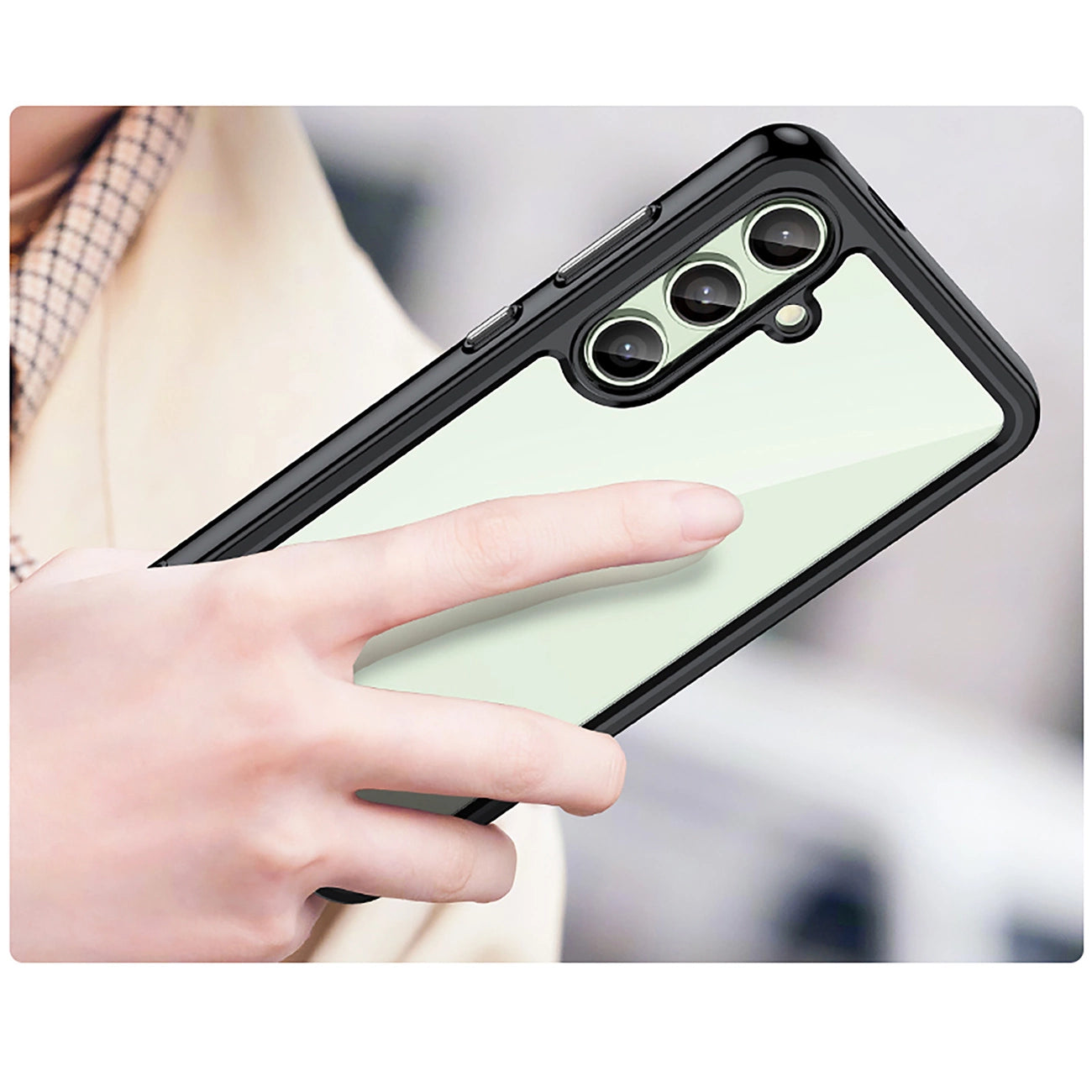 Outer Space Case with Gel Frame for Samsung Galaxy S24 FE - Black_3