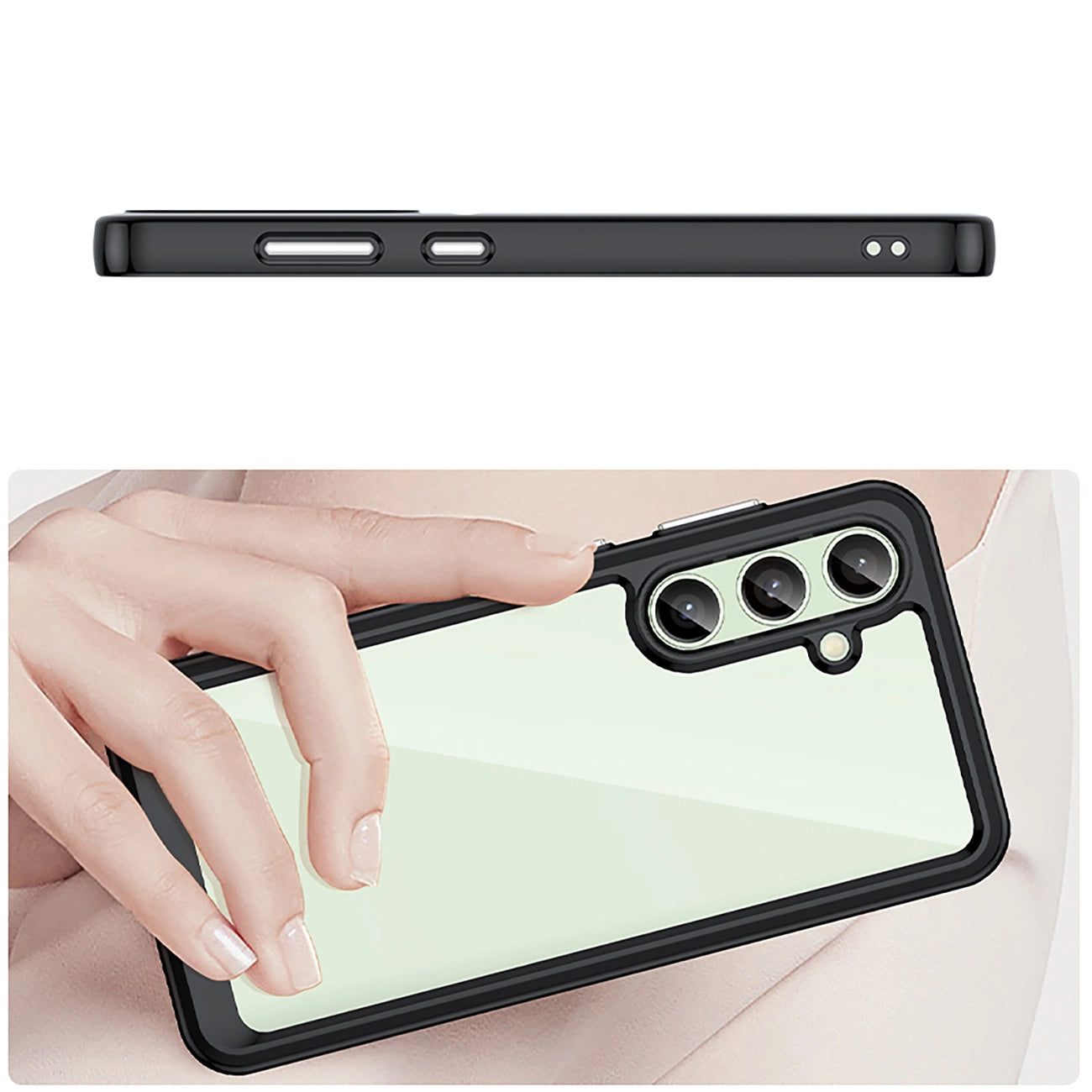 Outer Space Case with Gel Frame for Samsung Galaxy S24 FE - Black_4