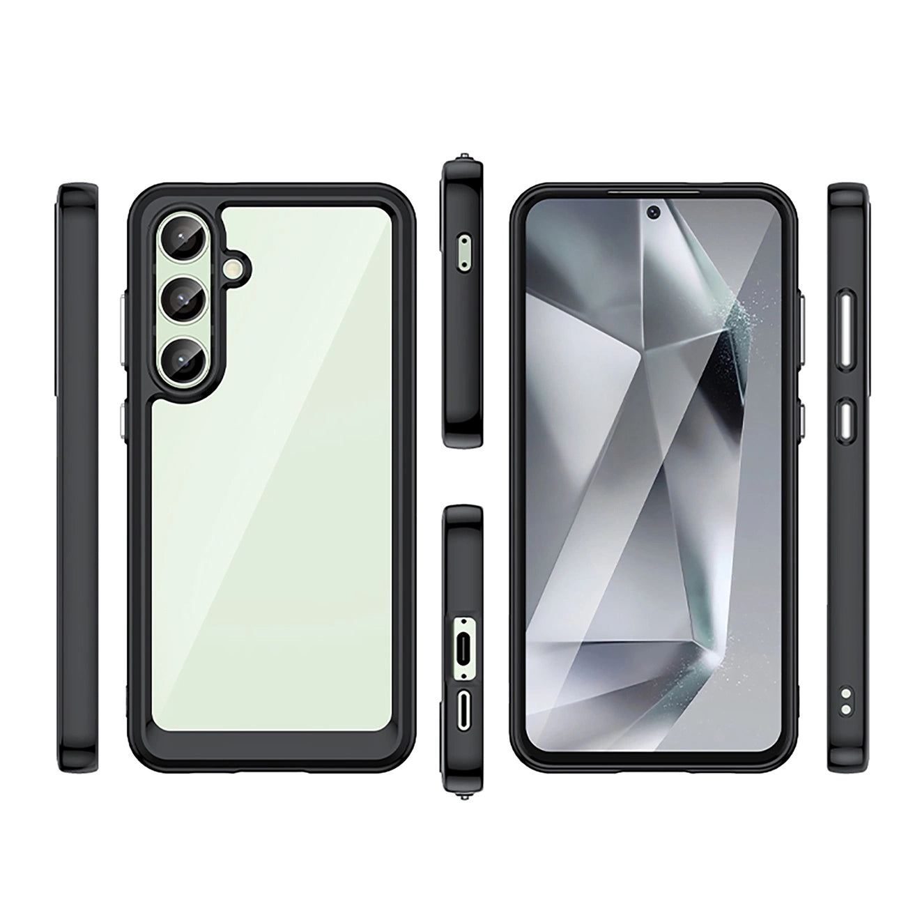 Outer Space Case with Gel Frame for Samsung Galaxy S24 FE - Black_6