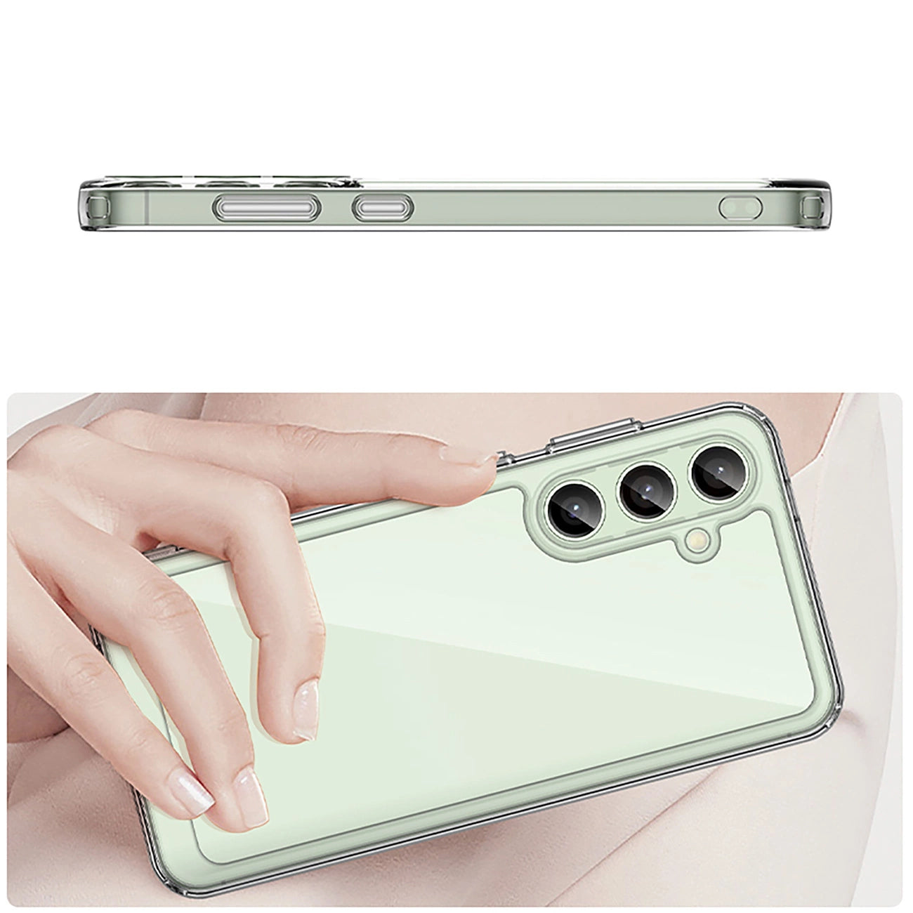 Outer Space Case with Gel Frame for Samsung Galaxy S24 FE - Transparent_4
