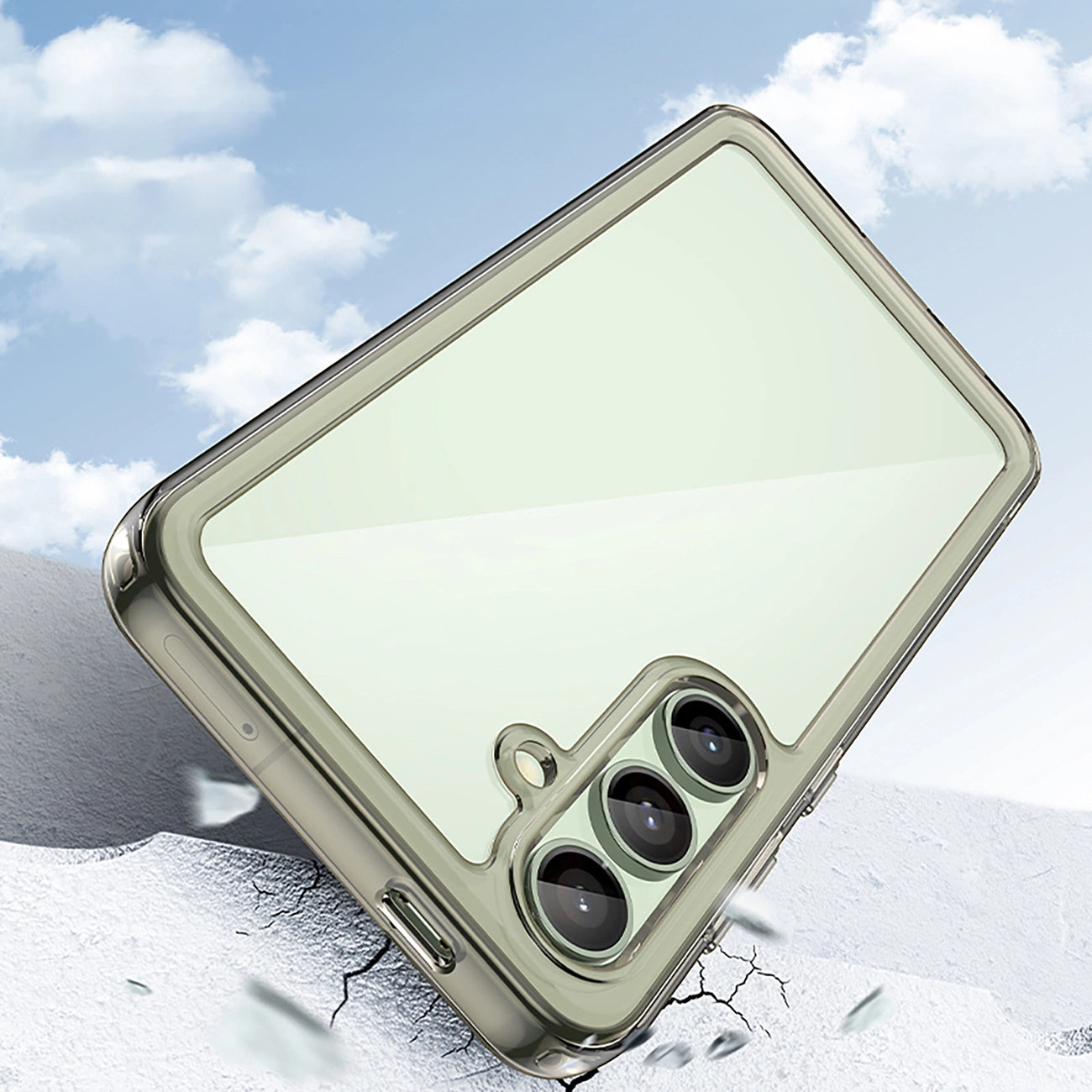 Outer Space Case with Gel Frame for Samsung Galaxy S24 FE - Clear Black_6