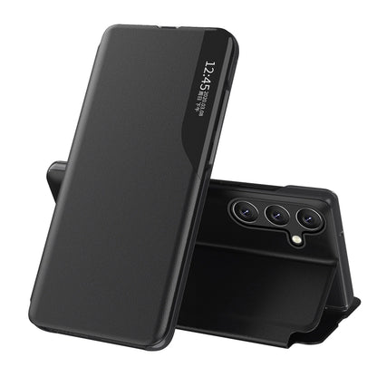 Eco Leather View Case for Samsung Galaxy A16 / A16 5G with Flip and Stand - Black_0