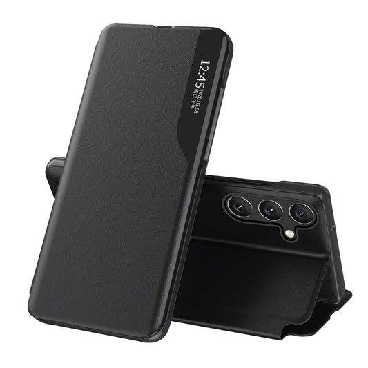 Eco Leather View Case for Samsung Galaxy A16 / A16 5G with Flip and Stand - Black_0