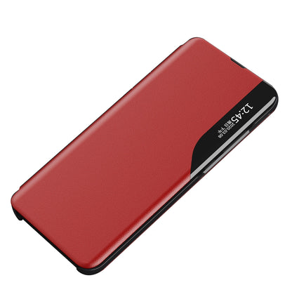 Eco Leather View Case for Samsung Galaxy A16 / A16 5G with Flip and Stand - Red_1