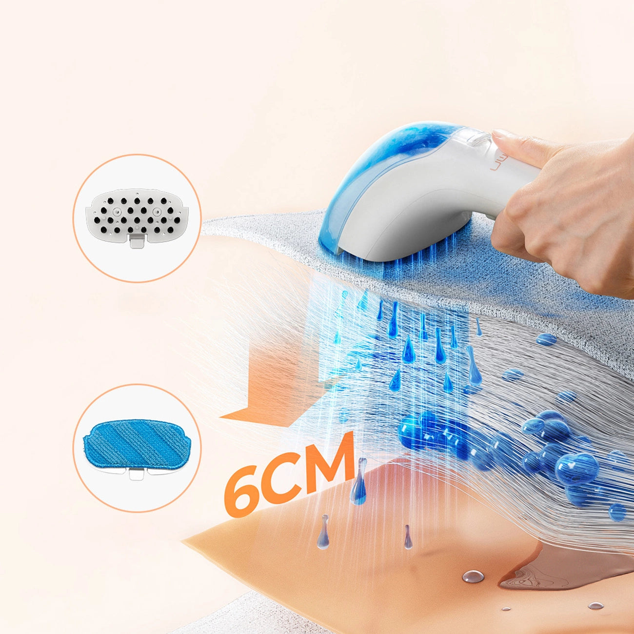 UWANT B200 12000Pa 1900W washing vacuum cleaner with Deep Cleaning steam cleaning function - white_7