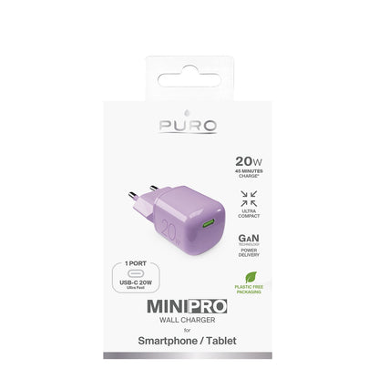 Puro 20W GaN USB-C Wall Charger - Pink_1