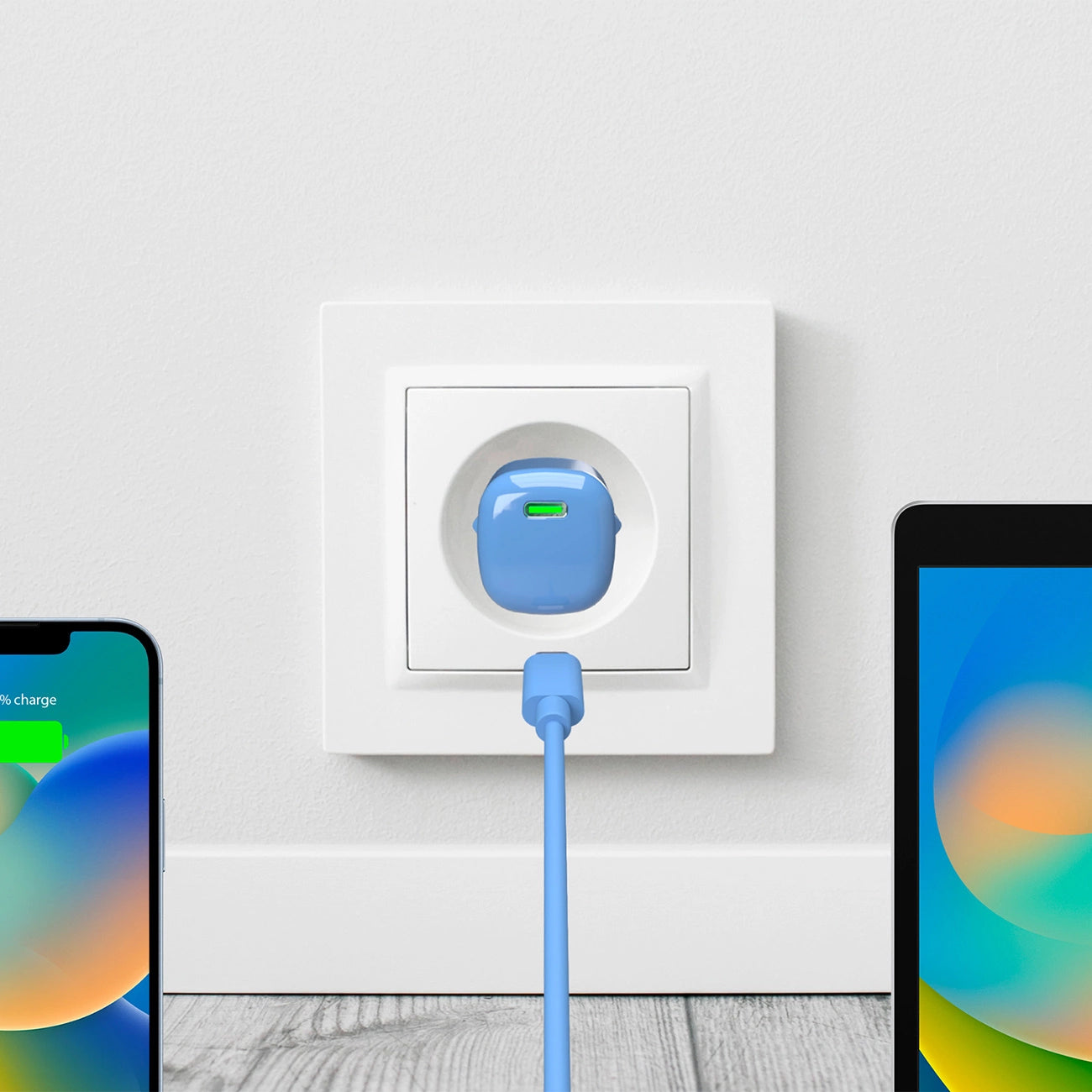 Puro 20W GaN USB-C Wall Charger - Blue_2