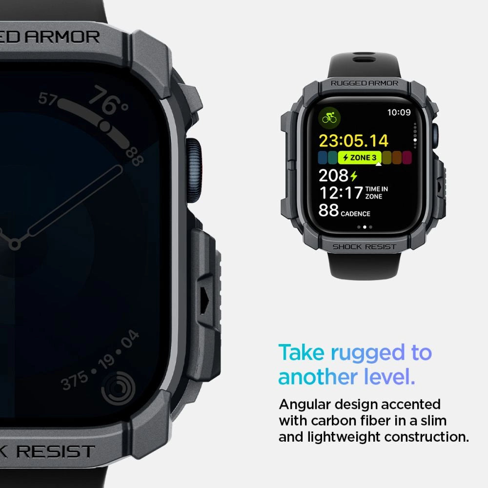 Spigen Rugged Armor Case for Apple Watch 10 46mm - Gray_8