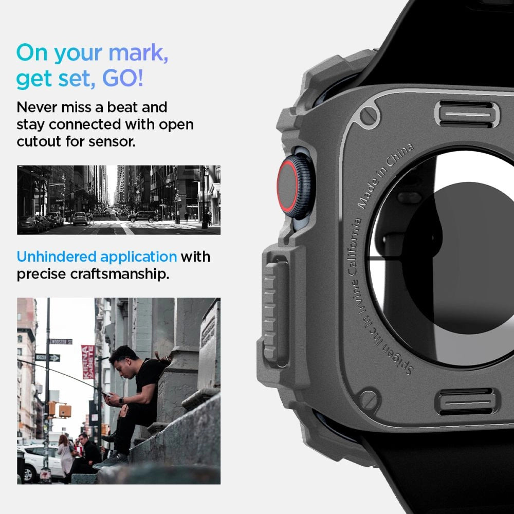 Spigen Rugged Armor Case for Apple Watch 10 46mm - Gray_10