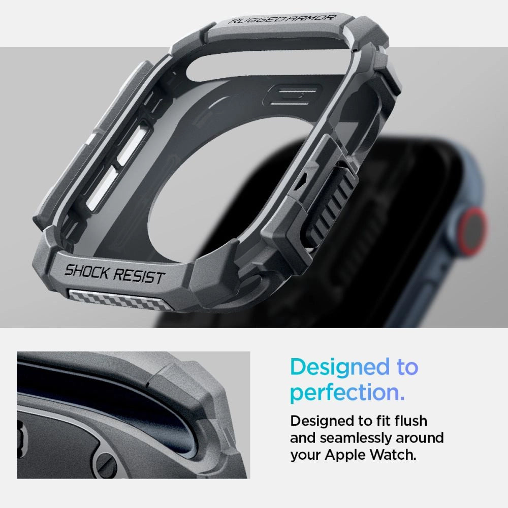 Spigen Rugged Armor Case for Apple Watch 10 46mm - Gray_11
