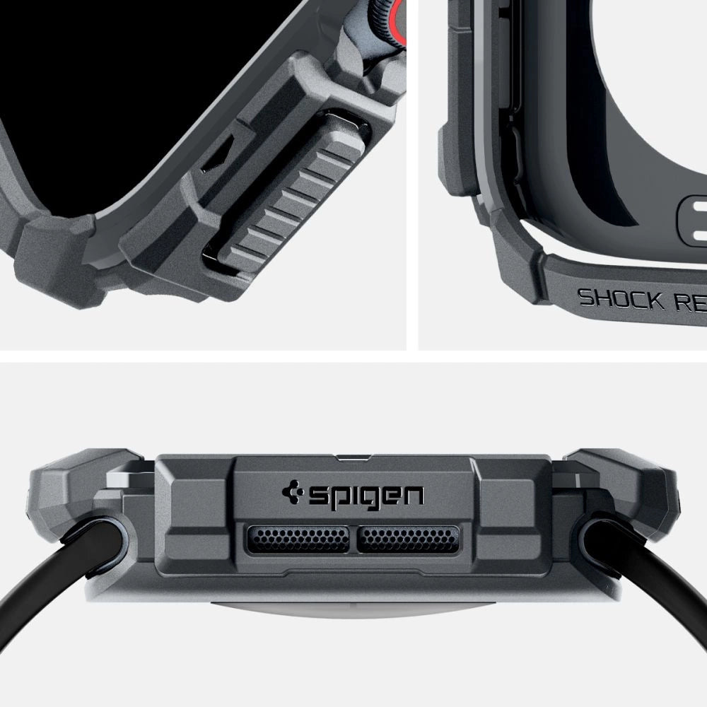Spigen Rugged Armor Case for Apple Watch 10 46mm - Gray_7