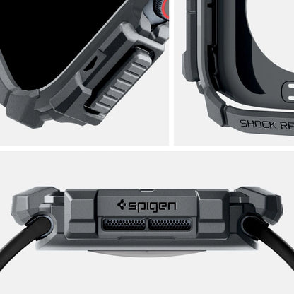 Spigen Rugged Armor Case for Apple Watch 10 46mm - Gray_7