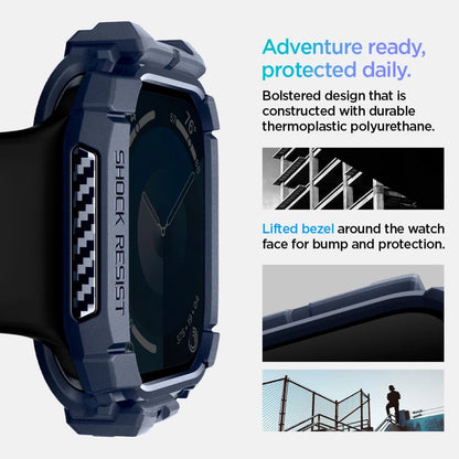Spigen Rugged Armor Case for Apple Watch 10 46mm - Navy Blue_8