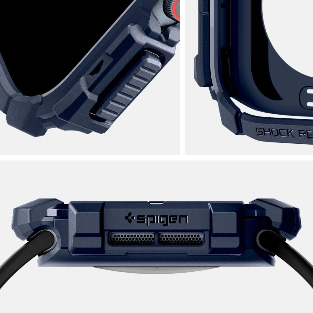 Spigen Rugged Armor Case for Apple Watch 10 46mm - Navy Blue_6