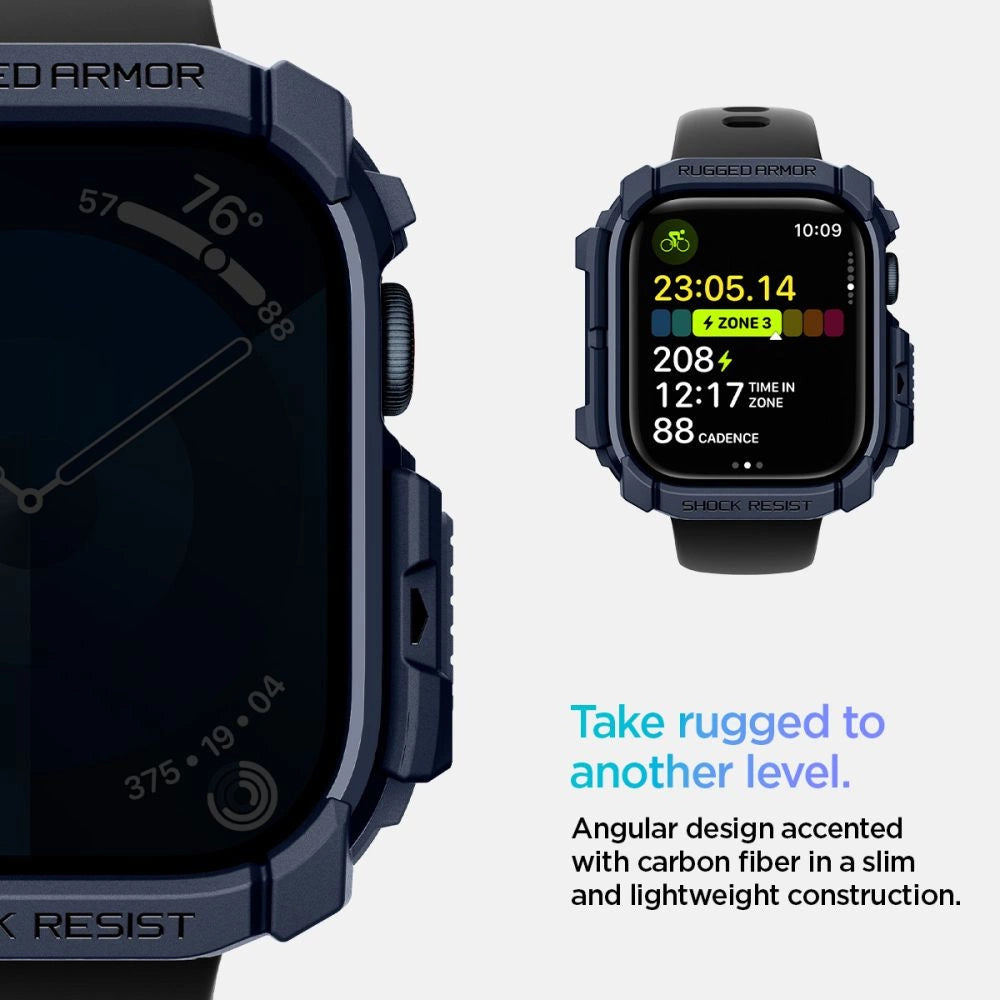 Spigen Rugged Armor Case for Apple Watch 10 46mm - Navy Blue_7