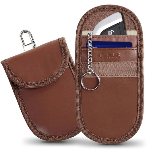 Tech-Protect KLR100 RFID Blocking Car Key Case - Brown_0