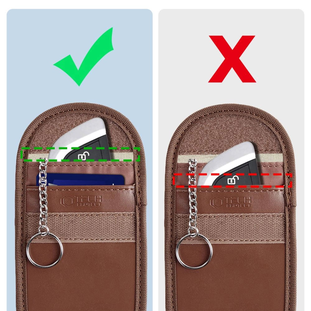 Tech-Protect KLR100 RFID Blocking Car Key Case - Brown_2