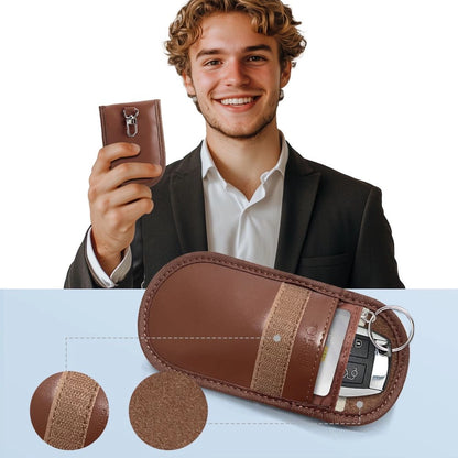 Tech-Protect KLR100 RFID Blocking Car Key Case - Brown_3