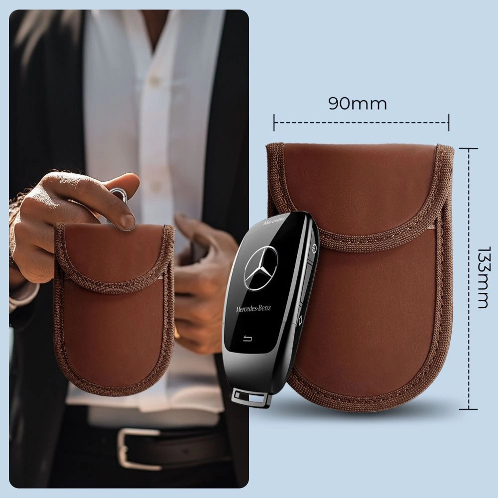 Tech-Protect KLR100 RFID Blocking Car Key Case - Brown_5