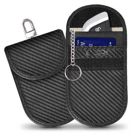 Tech-Protect KLR100 RFID Blocking Car Key Case - Black - Carbon_0