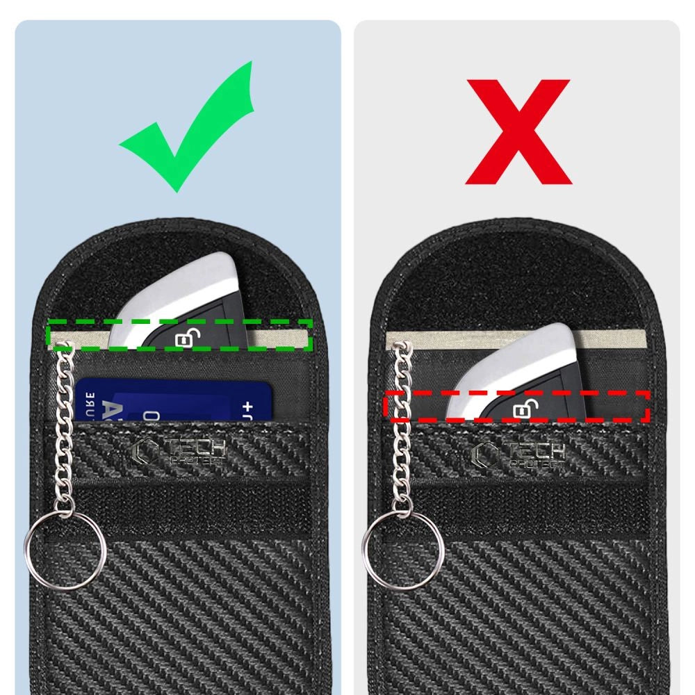 Tech-Protect KLR100 RFID Blocking Car Key Case - Black - Carbon_1