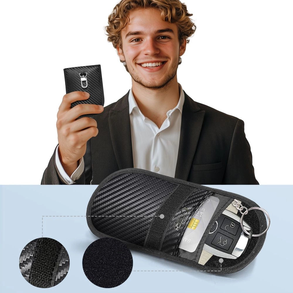 Tech-Protect KLR100 RFID Blocking Car Key Case - Black - Carbon_7