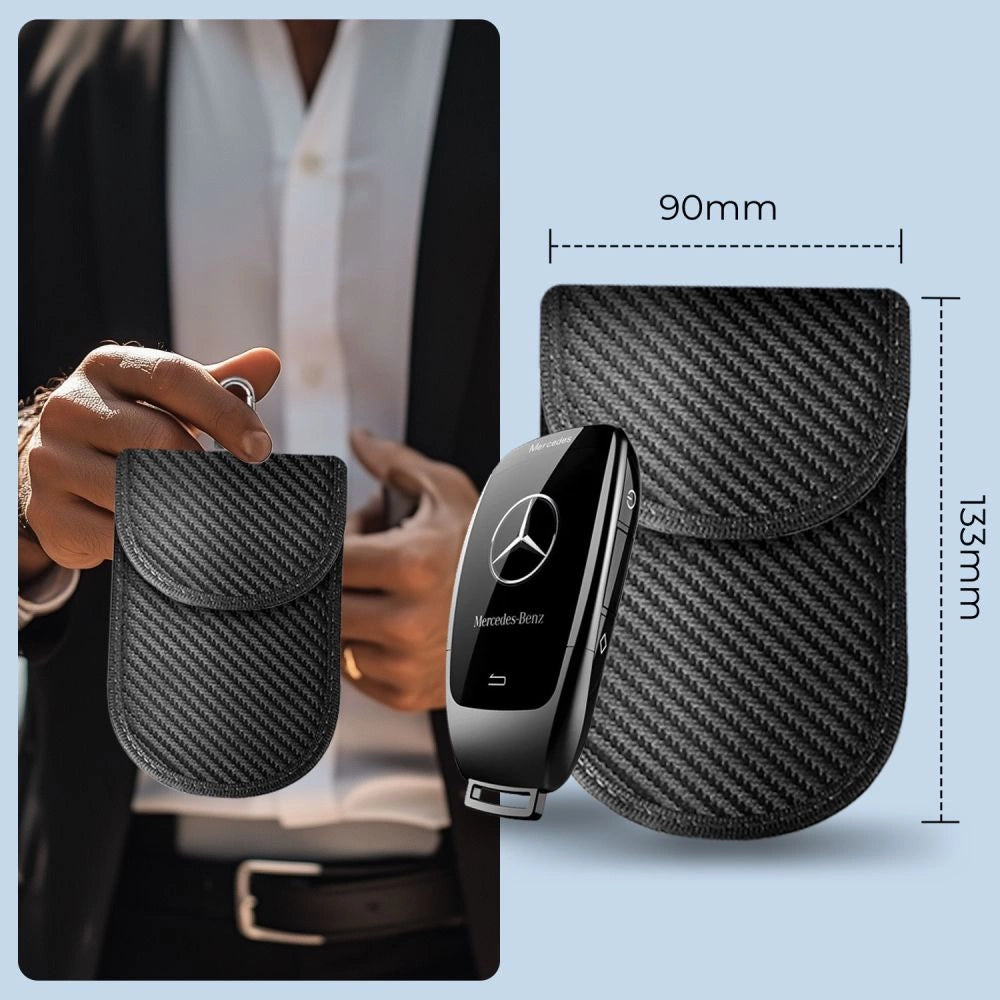 Tech-Protect KLR100 RFID Blocking Car Key Case - Black - Carbon_2