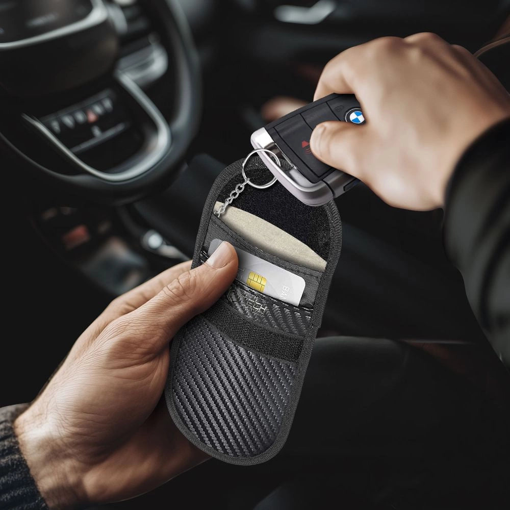 Tech-Protect KLR100 RFID Blocking Car Key Case - Black - Carbon_3