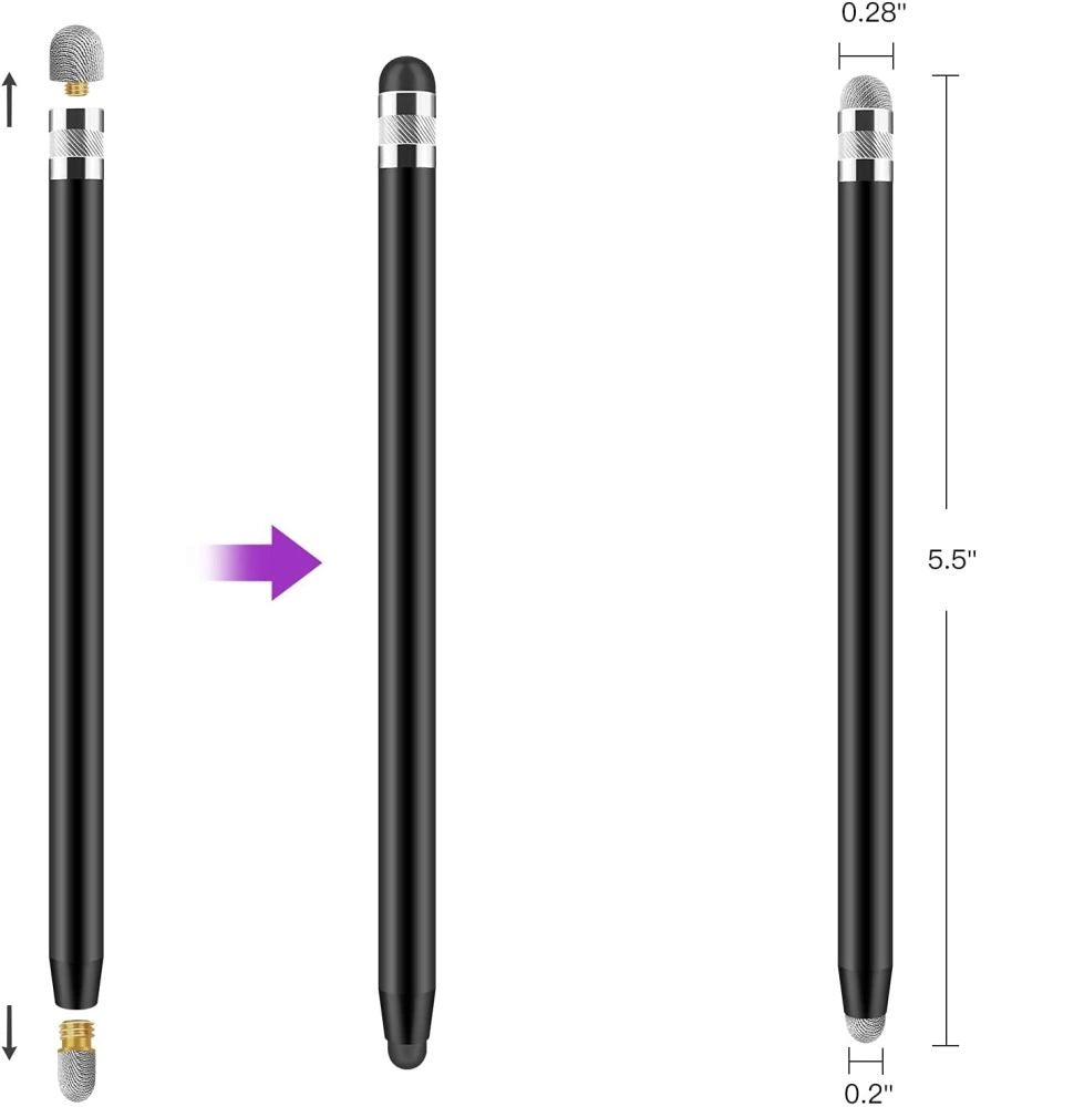 Tech-Protect USP100 4-TIP Touch Stylus Passive Pen - Purple_2