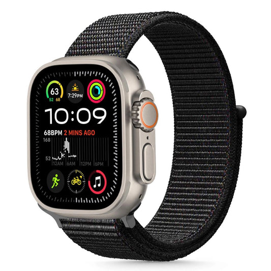 Tech-Protect Nylon Strap for Apple Watch 44 / 45 / 46 / 49 mm - Black_0